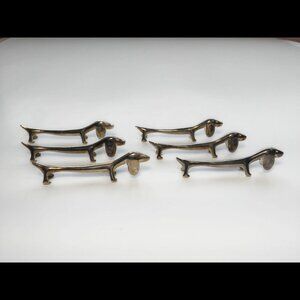 Vintage Dachshund Wiener Dog Knife Rests Set of 6 Dining Table Decor cute
